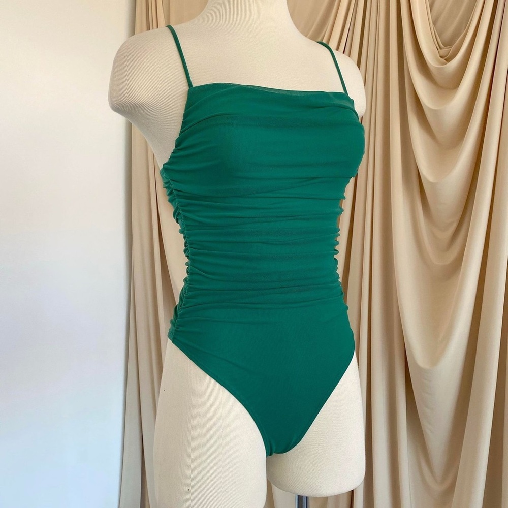 MESH RUCHED BODYSUIT - FO